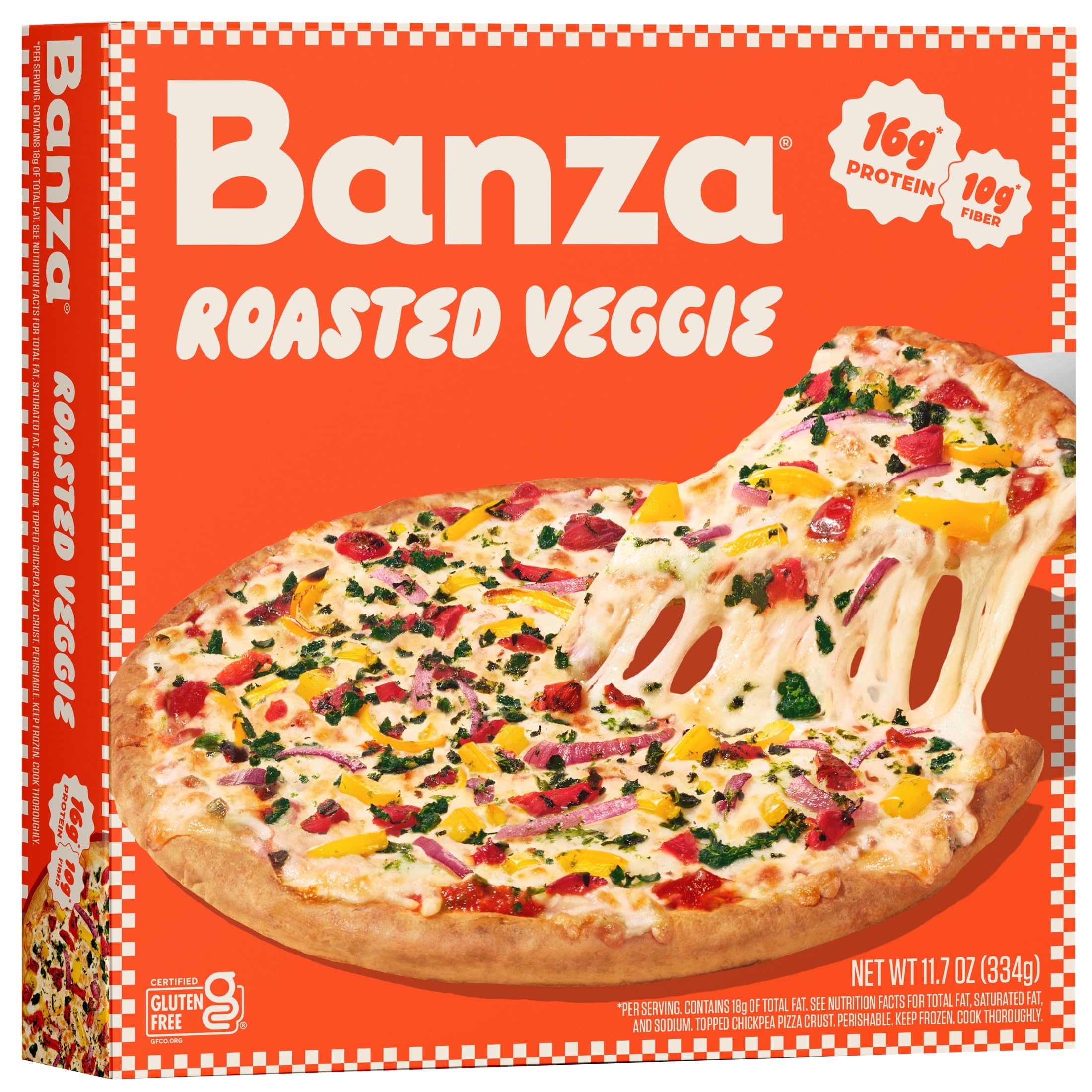 Amazon.com: Banza Roasted Veggied Frozen Pizza from Chickpeas
